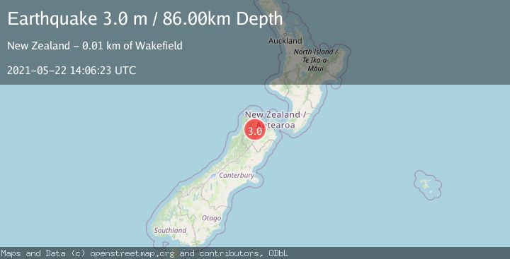 Map of SOUTH ISLAND OF NEW ZEALAND