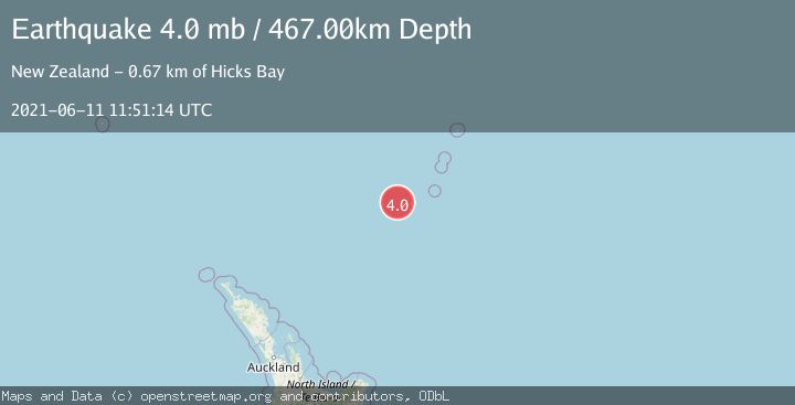 Map of KERMADEC ISLANDS REGION