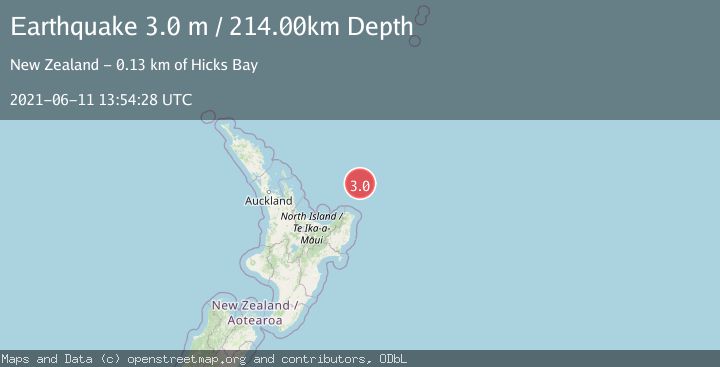 Map of OFF E. COAST OF N. ISLAND, N.Z.