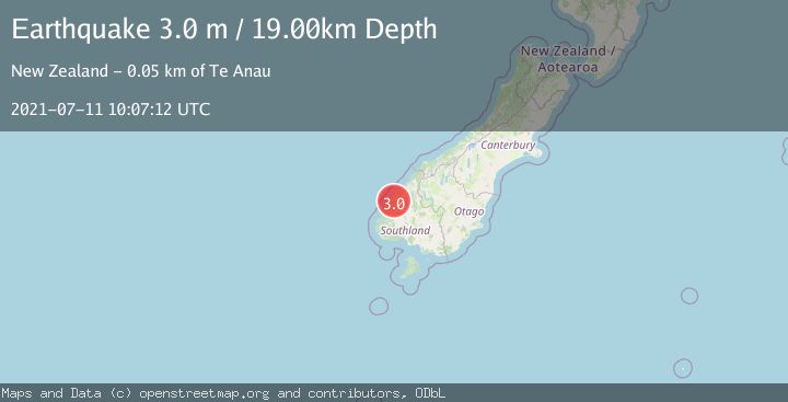 Map of SOUTH ISLAND OF NEW ZEALAND