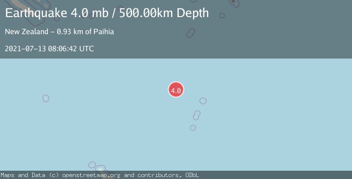 Map of KERMADEC ISLANDS REGION