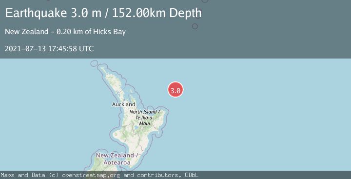 Map of OFF E. COAST OF N. ISLAND, N.Z.