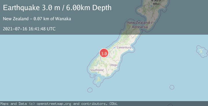 Map of SOUTH ISLAND OF NEW ZEALAND