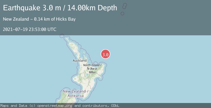 Map of OFF E. COAST OF N. ISLAND, N.Z.