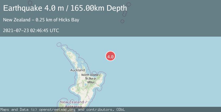 Map of OFF E. COAST OF N. ISLAND, N.Z.