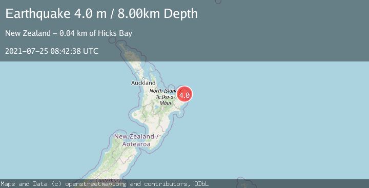 Map of OFF E. COAST OF N. ISLAND, N.Z.