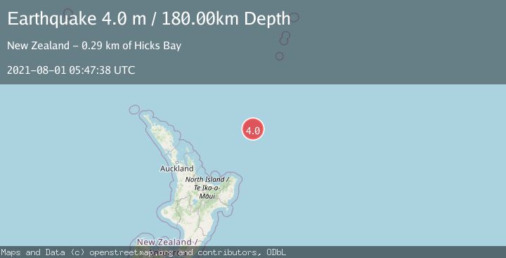 Map of OFF E. COAST OF N. ISLAND, N.Z.