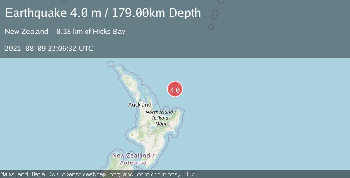 Map of OFF E. COAST OF N. ISLAND, N.Z.