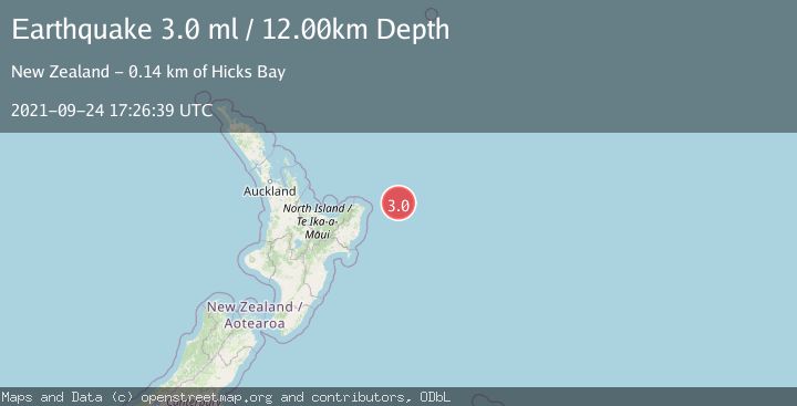 Map of OFF E. COAST OF N. ISLAND, N.Z.