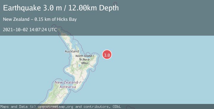 Map of OFF E. COAST OF N. ISLAND, N.Z.