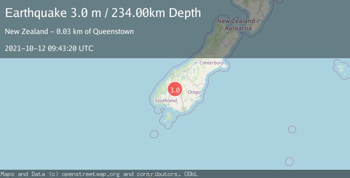 Map of SOUTH ISLAND OF NEW ZEALAND