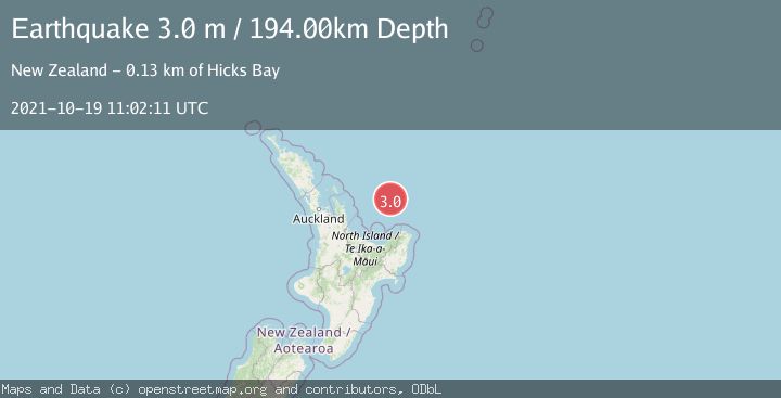 Map of OFF E. COAST OF N. ISLAND, N.Z.