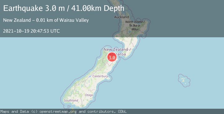 Map of SOUTH ISLAND OF NEW ZEALAND