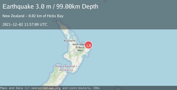 Map of OFF E. COAST OF N. ISLAND, N.Z.