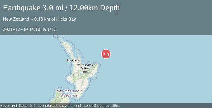 Map of OFF E. COAST OF N. ISLAND, N.Z.