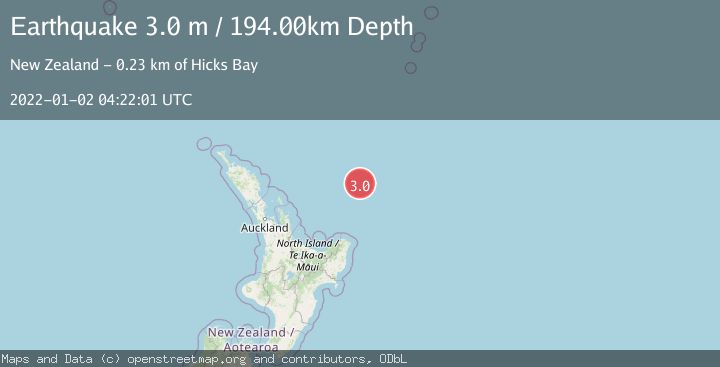Map of OFF E. COAST OF N. ISLAND, N.Z.