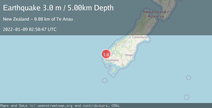 Map of OFF W. COAST OF S. ISLAND, N.Z.