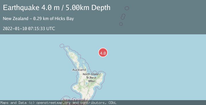 Map of OFF E. COAST OF N. ISLAND, N.Z.