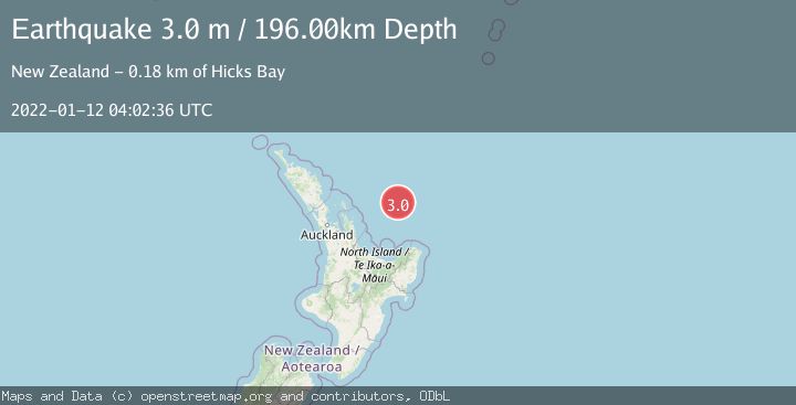 Map of OFF E. COAST OF N. ISLAND, N.Z.