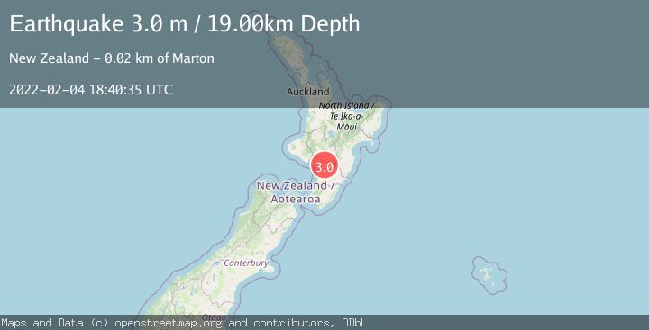 Map of NORTH ISLAND OF NEW ZEALAND