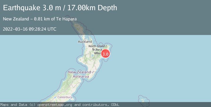 Map of NORTH ISLAND OF NEW ZEALAND