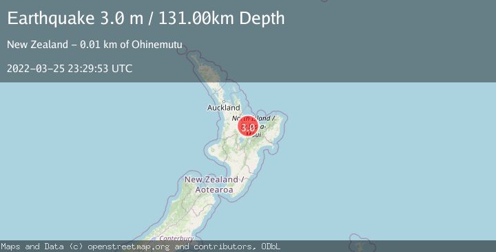Map of NORTH ISLAND OF NEW ZEALAND