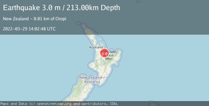 Map of NORTH ISLAND OF NEW ZEALAND