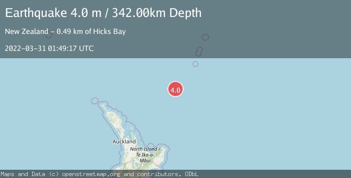 Map of SOUTH OF KERMADEC ISLANDS