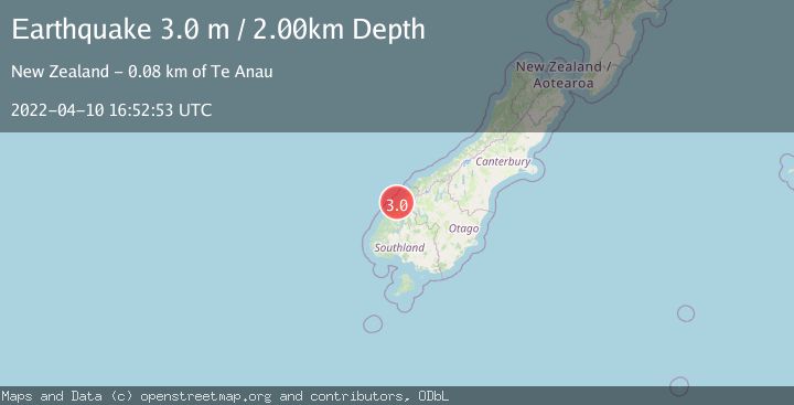 Map of SOUTH ISLAND OF NEW ZEALAND