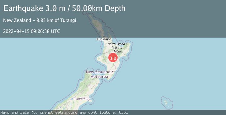Map of NORTH ISLAND OF NEW ZEALAND