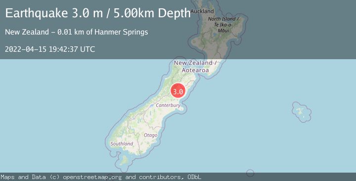 Map of SOUTH ISLAND OF NEW ZEALAND