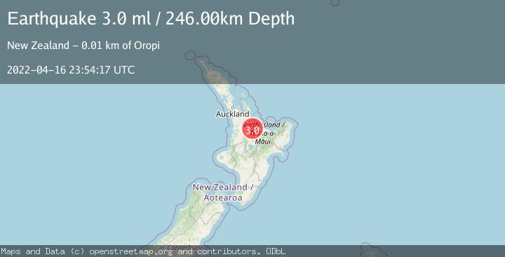 Map of NORTH ISLAND OF NEW ZEALAND