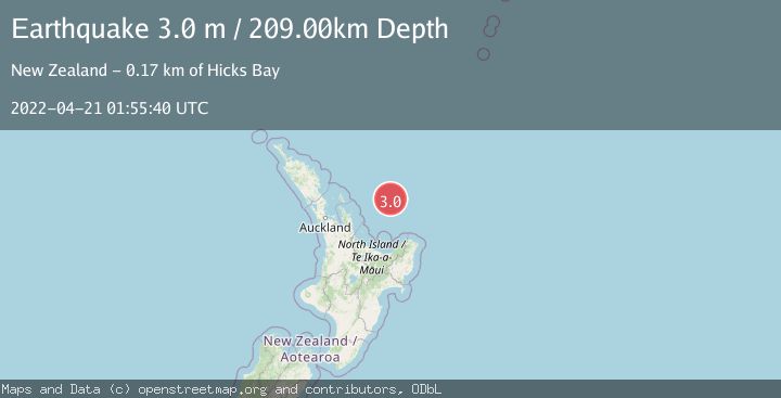 Map of OFF E. COAST OF N. ISLAND, N.Z.