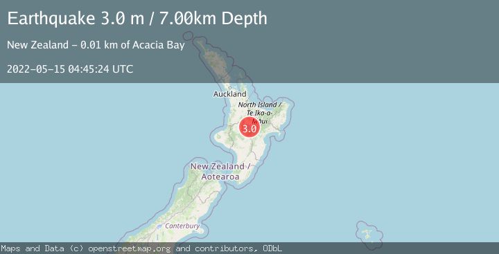 Map of NORTH ISLAND OF NEW ZEALAND