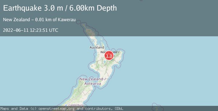 Map of NORTH ISLAND OF NEW ZEALAND