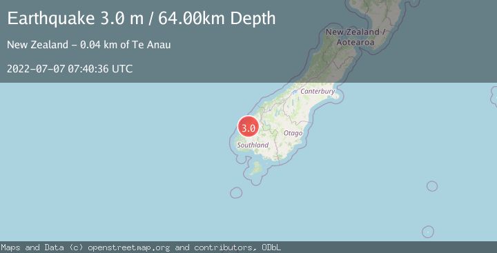 Map of SOUTH ISLAND OF NEW ZEALAND
