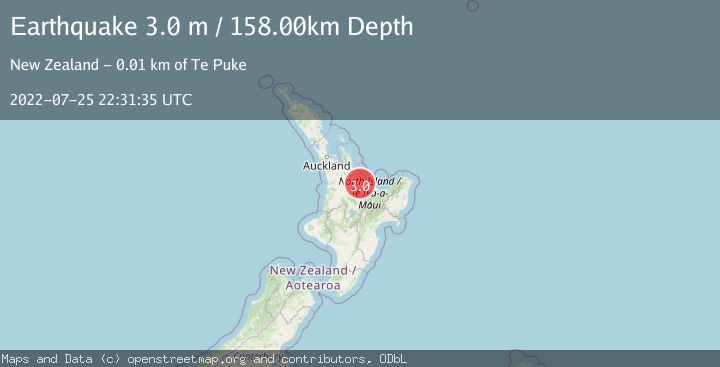 Map of NORTH ISLAND OF NEW ZEALAND