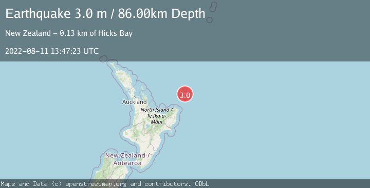 Map of OFF E. COAST OF N. ISLAND, N.Z.