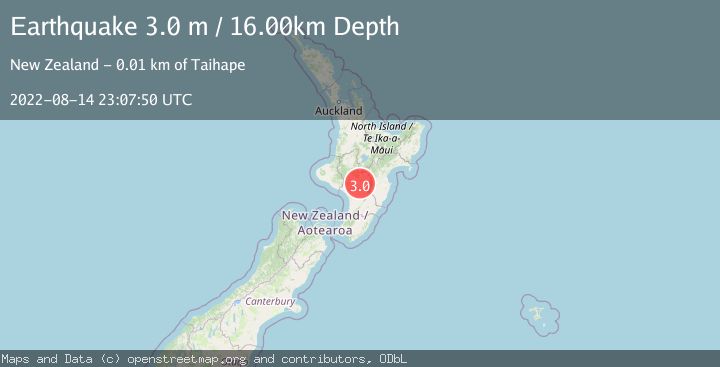 Map of NORTH ISLAND OF NEW ZEALAND