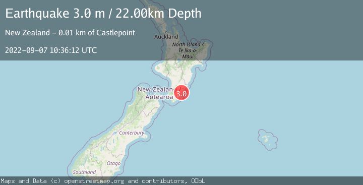 Map of NORTH ISLAND OF NEW ZEALAND