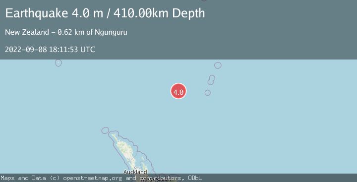 Map of KERMADEC ISLANDS REGION