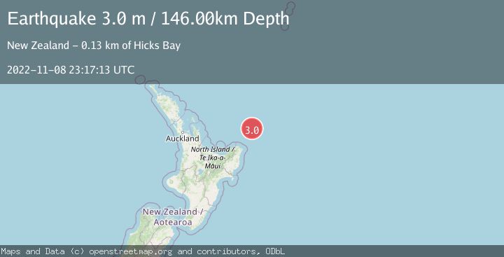 Map of OFF E. COAST OF N. ISLAND, N.Z.