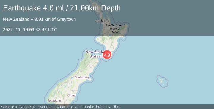Map of NORTH ISLAND OF NEW ZEALAND