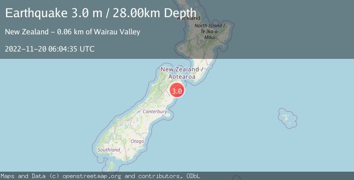 Map of SOUTH ISLAND OF NEW ZEALAND