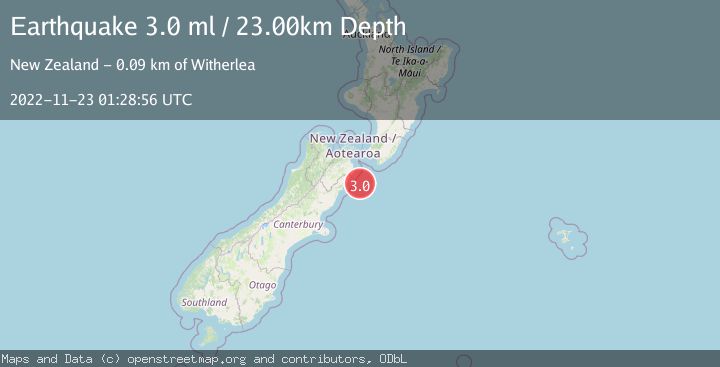 Map of OFF E. COAST OF S. ISLAND, N.Z.