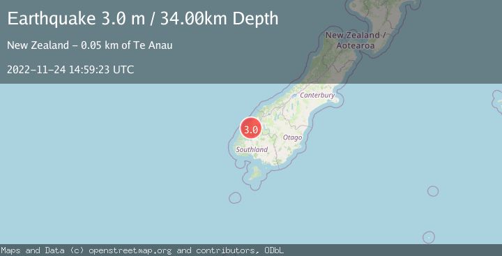 Map of SOUTH ISLAND OF NEW ZEALAND