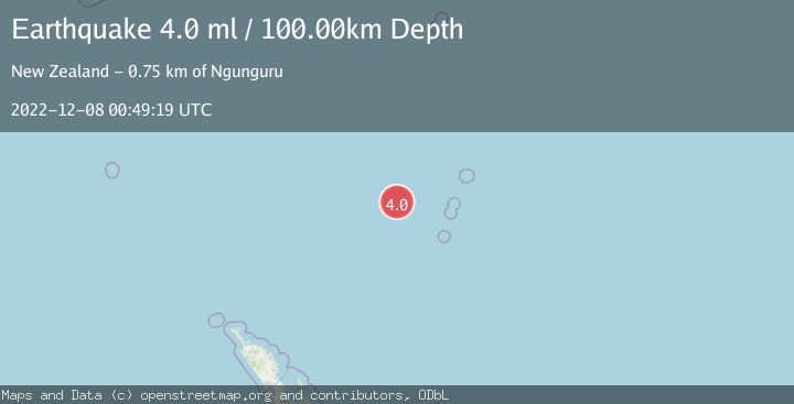 Map of KERMADEC ISLANDS REGION