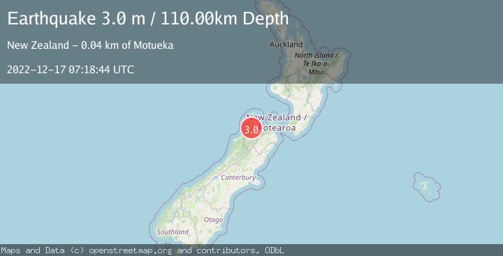 Map of SOUTH ISLAND OF NEW ZEALAND