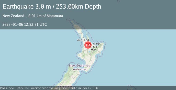 Map of NORTH ISLAND OF NEW ZEALAND