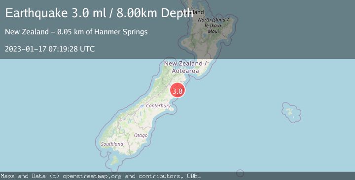 Map of SOUTH ISLAND OF NEW ZEALAND